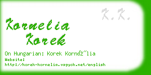 kornelia korek business card